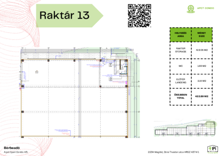 Kiadó raktár APCT Condo Ipari-és Logisztikai Park Maglód