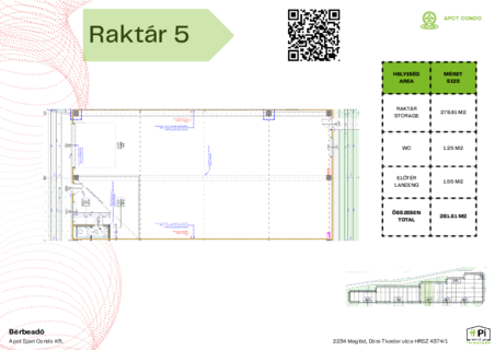 Kiadó raktár APCT Condo Ipari-és Logisztikai Park Maglód