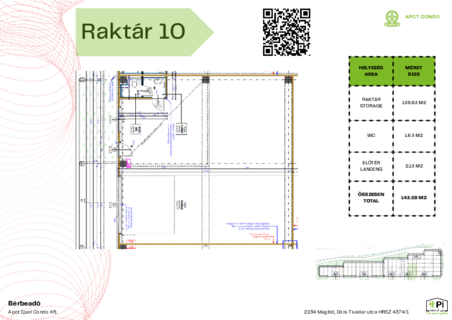 Kiadó raktár APCT Condo Ipari-és Logisztikai Park Maglód