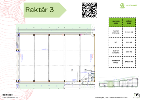 Kiadó raktár APCT Condo Ipari-és Logisztikai Park Maglód
