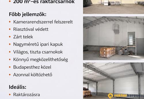 Kiadó raktár Alsónémedi raktár